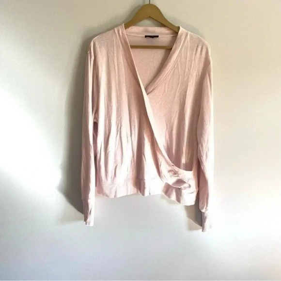 J. Crew Pink Faux Wrap Sweater - Picture 2 of 11